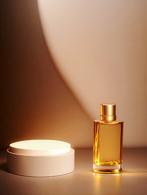 JPG 편집이미지 그림자 사람없음 뷰티 갈색 화장품 오브젝트 공병 목업 편집실사 AI포토 AI콘텐츠 컬러 CG 병_담는 파일형식