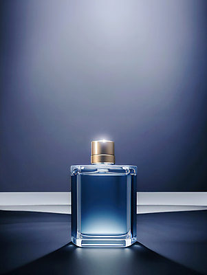 JPG 편집이미지 사람없음 파란색 빛 뷰티 화장품 오브젝트 공병 목업 편집실사 AI포토 AI콘텐츠 컬러 CG 병_담는 파일형식