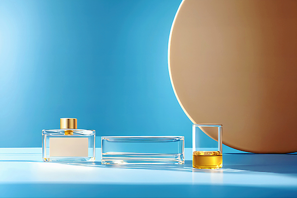 JPG 편집이미지 유리병 사람없음 파란색 뷰티 화장품 원형 투명 오브젝트 공병 목업 편집실사 AI포토 AI콘텐츠 도형 컬러 병_용기 CG 병_담는 파일형식