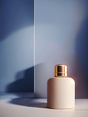 JPG 편집이미지 그림자 사람없음 파란색 뷰티 화장품 흰색 오브젝트 공병 목업 편집실사 AI포토 AI콘텐츠 컬러 CG 병_담는 파일형식