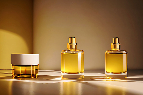 JPG 편집이미지 그림자 사람없음 뷰티 노란색 화장품 오브젝트 공병 목업 편집실사 AI포토 AI콘텐츠 컬러 CG 병_담는 파일형식