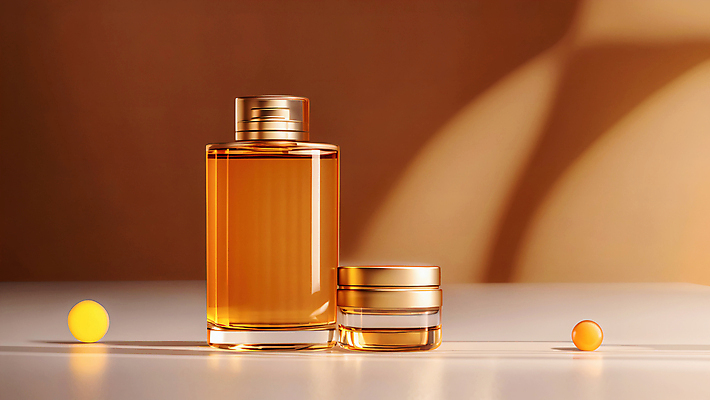 JPG 편집이미지 그림자 사람없음 뷰티 주황색 화장품 원형 오브젝트 공병 목업 편집실사 AI포토 AI콘텐츠 도형 컬러 CG 병_담는 파일형식