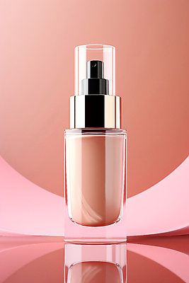 JPG 편집이미지 분홍색 사람없음 뷰티 화장품 오브젝트 공병 메이크업베이스 파운데이션 목업 편집실사 AI포토 AI콘텐츠 컬러 CG 병_담는 파일형식