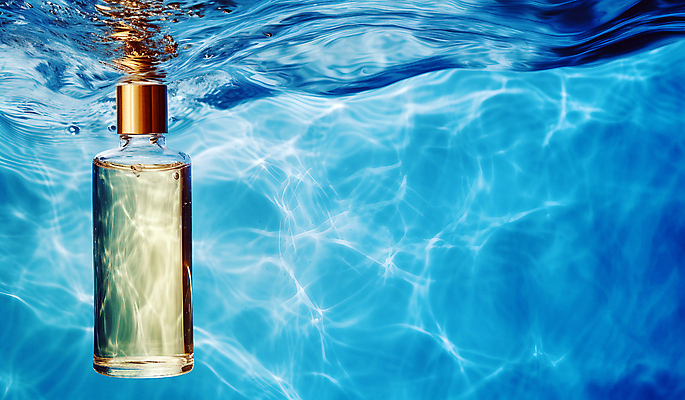 JPG 편집이미지 물결 사람없음 물 파란색 뷰티 수중 화장품 오브젝트 웨이브 스킨 스킨케어 공병 목업 편집실사 AI포토 AI콘텐츠 자연요소 컬러 CG 병_담는 파일형식