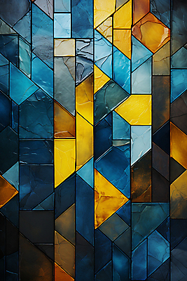 JPG 도형 편집이미지 패턴 사람없음 노란색 타일 질감 청록색 편집실사 AI포토 AI콘텐츠 컬러 무늬 CG 파일형식