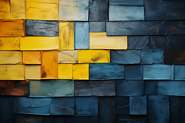 JPG 편집이미지 패턴 사람없음 노란색 사각형 남색 타일 질감 편집실사 AI포토 AI콘텐츠 도형 컬러 무늬 CG 파일형식