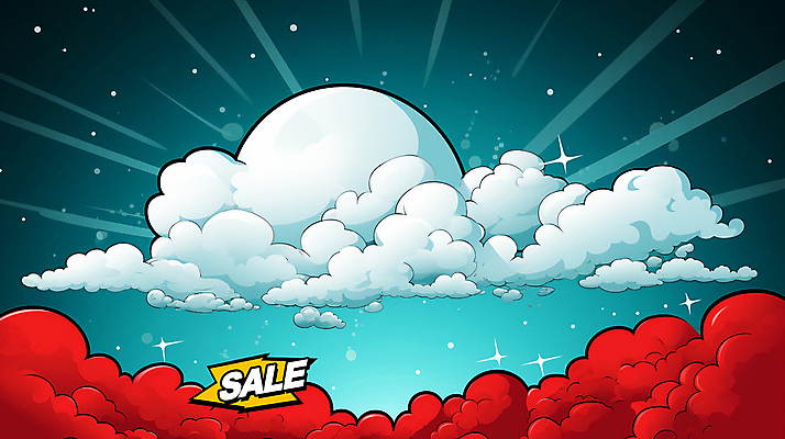 PSD 구름 배너 일러스트 사람없음 반짝임 세일 연기 디지털합성 팝아트 청록색 편집소스 국내일러스트 자연요소 컬러 모션 그림 파일형식