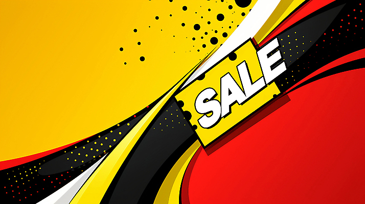 PSD 배너 일러스트 사람없음 빨간색 노란색 세일 검은색 연기 디지털합성 팝아트 편집소스 국내일러스트 컬러 그림 파일형식