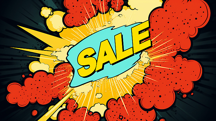 PSD 배너 일러스트 사람없음 빨간색 노란색 세일 검은색 연기 디지털합성 팝아트 편집소스 국내일러스트 컬러 그림 파일형식