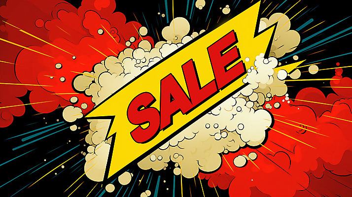 PSD 배너 일러스트 사람없음 빨간색 노란색 세일 연기 디지털합성 팝아트 편집소스 국내일러스트 컬러 그림 파일형식
