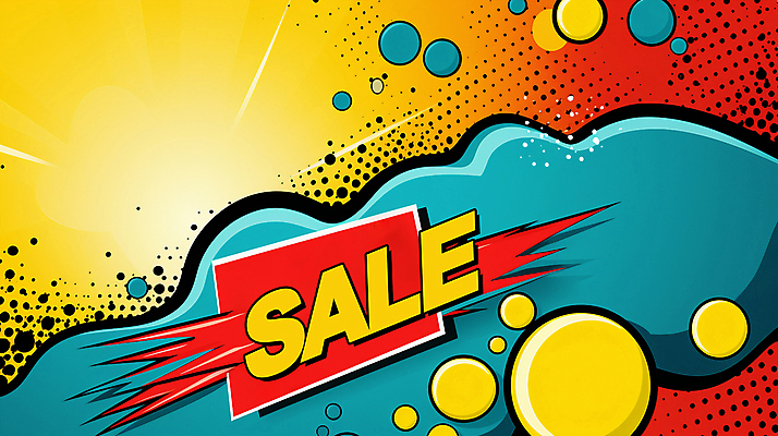 PSD 배너 일러스트 사람없음 빨간색 노란색 세일 원형 연기 디지털합성 팝아트 청록색 편집소스 국내일러스트 도형 컬러 그림 파일형식