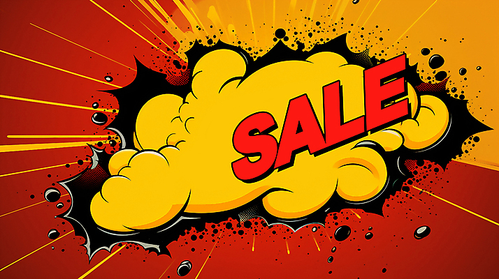 PSD 배너 일러스트 사람없음 빨간색 노란색 세일 연기 디지털합성 팝아트 편집소스 국내일러스트 컬러 그림 파일형식