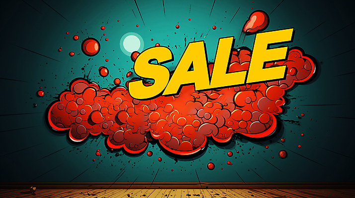 PSD 배너 일러스트 사람없음 빨간색 세일 원형 연기 디지털합성 팝아트 청록색 편집소스 국내일러스트 도형 컬러 그림 파일형식