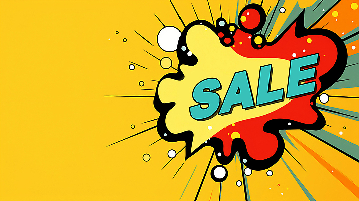 PSD 배너 일러스트 사람없음 노란색 세일 원형 디지털합성 팝아트 편집소스 국내일러스트 도형 컬러 그림 파일형식