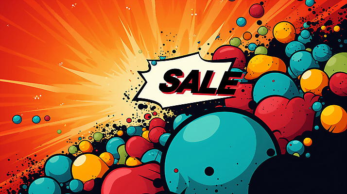 PSD 배너 일러스트 사람없음 컬러풀 세일 원형 디지털합성 팝아트 편집소스 국내일러스트 도형 컬러 그림 파일형식