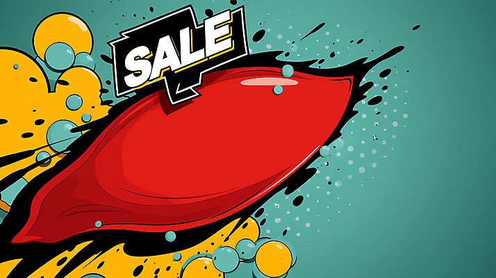 PSD 배너 일러스트 사람없음 빨간색 세일 연기 디지털합성 팝아트 청록색 편집소스 국내일러스트 컬러 그림 파일형식