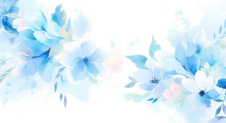 JPG 꽃 일러스트 자연 수채화 사람없음 파란색 보테니컬아트 국내일러스트 AI일러스트 AI콘텐츠 식물 컬러 생태계 파일형식