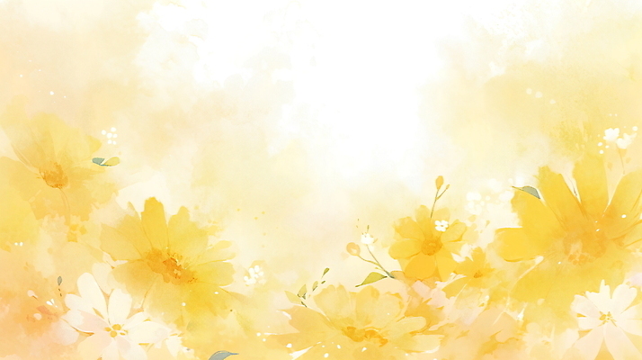 JPG 꽃 일러스트 자연 수채화 사람없음 노란색 보테니컬아트 국내일러스트 AI일러스트 AI콘텐츠 식물 컬러 생태계 파일형식