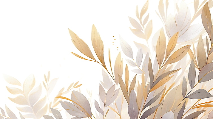 JPG 일러스트 자연 수채화 사람없음 풀잎 베이지색 보테니컬아트 국내일러스트 AI일러스트 AI콘텐츠 컬러 잎 풀_식물 생태계 파일형식