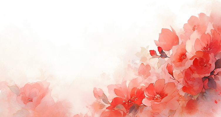 JPG 꽃 분홍색 일러스트 자연 수채화 사람없음 빨간색 보테니컬아트 국내일러스트 AI일러스트 AI콘텐츠 식물 컬러 생태계 파일형식