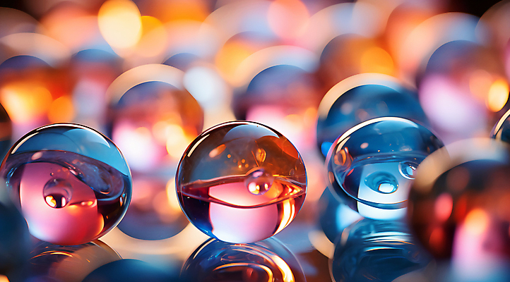 JPG 편집이미지 사람없음 아웃포커스 컬러풀 원형 유리구슬 편집실사 AI포토 AI콘텐츠 도형 컬러 유리 촬영기법 구슬 CG 파일형식