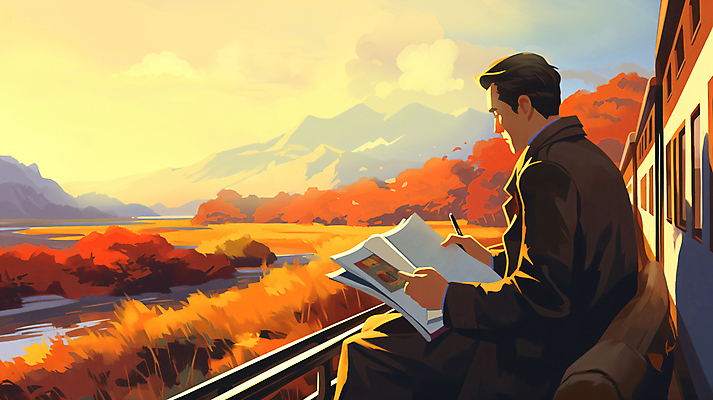 JPG 구름 남자 낙엽 벤치 일러스트 하늘 단풍나무 나뭇잎 산 한명 들기 앉기 풍경 상반신 성인 책 독서 펜 코트 가을 성인남자한명만 국내일러스트 AI일러스트 AI콘텐츠 자연요소 나무 1 계절 단풍 잎 의자 모션 사람 필기구 외투 남자한명만 성인남자만 파일형식