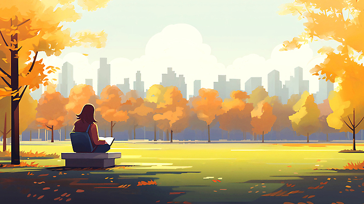 JPG 전신 구름 여자 낙엽 벤치 의자 일러스트 하늘 단풍나무 나뭇잎 한명 앉기 풍경 초원 성인 건물 책 독서 가을 도시 백팩 성인여자한명만 국내일러스트 AI일러스트 AI콘텐츠 자연요소 나무 1 건축물 계절 가구 단풍 잎 가방 모션 사람 여자한명만 성인여자만 파일형식