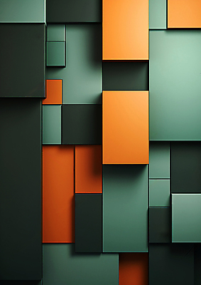 JPG 편집 편집이미지 디자인 사람없음 그래픽 초록색 사각형 주황색 블록 큐브 합성 편집소스 이미지편집 편집실사 AI컴퓨터그래픽 AI콘텐츠 도형 컬러 CG 파일형식