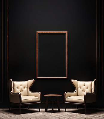 JPG 편집이미지 벽 액자 거실 탁자 프레임 액자틀 사람없음 인테리어 소파 검은색 목업 편집실사 AI포토 AI콘텐츠 디자인 컬러 가구 의자 틀 CG 파일형식