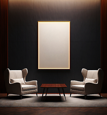 JPG 편집이미지 벽 액자 쿠션 거실 탁자 프레임 액자틀 사람없음 인테리어 소파 검은색 목업 편집실사 AI포토 AI콘텐츠 디자인 컬러 가구 의자 틀 CG 파일형식