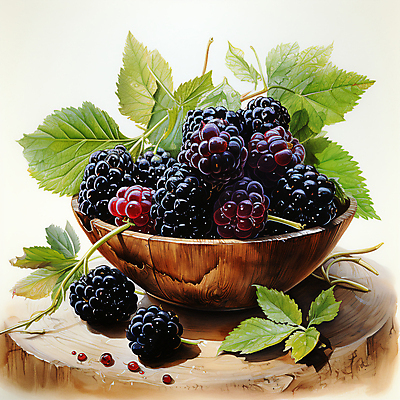 JPG 편집이미지 잎 사람없음 디지털합성 담기 베리 블랙베리 나무그릇 편집실사 식물 그릇 과일 모션 목재 CG 파일형식