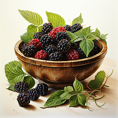 JPG 편집이미지 잎 사람없음 디지털합성 담기 베리 블랙베리 나무그릇 편집실사 식물 그릇 과일 모션 목재 CG 파일형식