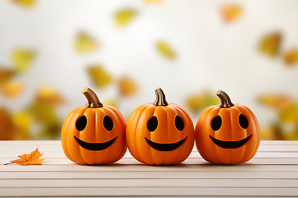 JPG 편집이미지 낙엽 탁자 호박 미소 사람없음 아웃포커스 주황색 할로윈 오브젝트 일렬 잭오랜턴 편집실사 AI포토 AI콘텐츠 컬러 가구 잎 채소 촬영기법 표정 CG 파일형식