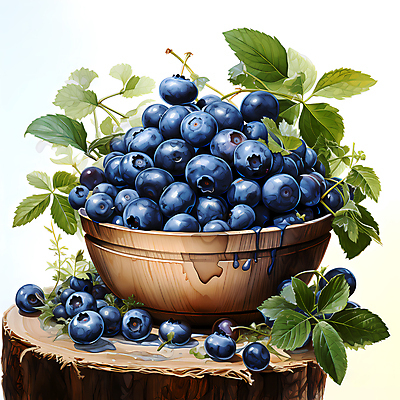 JPG 편집이미지 잎 사람없음 디지털합성 담기 블루베리 베리 나무그릇 편집실사 식물 그릇 과일 모션 목재 CG 파일형식