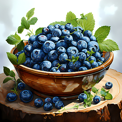 JPG 편집이미지 잎 사람없음 디지털합성 담기 블루베리 베리 나무그릇 편집실사 식물 그릇 과일 모션 목재 CG 파일형식