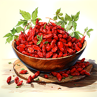 JPG 편집이미지 잎 사람없음 디지털합성 담기 베리 구기자 나무그릇 편집실사 식물 그릇 열매 과일 모션 목재 CG 파일형식