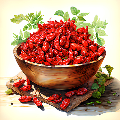 JPG 편집이미지 잎 사람없음 디지털합성 담기 베리 구기자 나무그릇 편집실사 식물 그릇 열매 과일 모션 목재 CG 파일형식