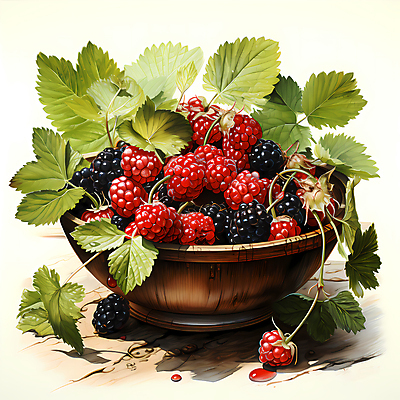 JPG 편집이미지 잎 사람없음 디지털합성 담기 베리 나무그릇 복분자 편집실사 식물 그릇 과일 모션 목재 CG 파일형식