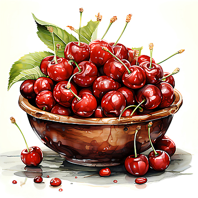 JPG 편집이미지 잎 사람없음 체리 디지털합성 담기 베리 나무그릇 편집실사 식물 그릇 과일 모션 목재 CG 파일형식