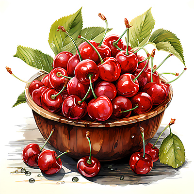 JPG 편집이미지 잎 사람없음 체리 디지털합성 담기 베리 나무그릇 편집실사 식물 그릇 과일 모션 목재 CG 파일형식