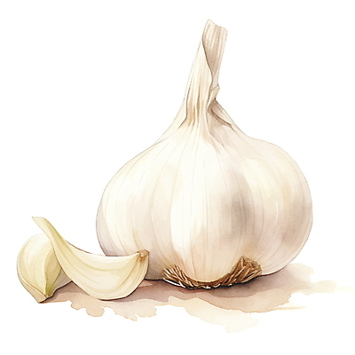 JPG 채소 일러스트 재료 수채화 마늘 사람없음 흰색 오브젝트 김장 김장재료 국내일러스트 AI일러스트 AI콘텐츠 컬러 식재료 파일형식