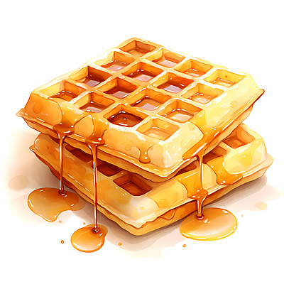 JPG 빵 일러스트 사람없음 갈색 빵집 흐름 시럽 와플 국내일러스트 AI일러스트 AI콘텐츠 음식 컬러 컨셉 디저트 상점 파일형식