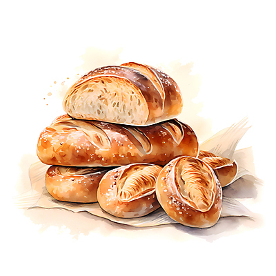 JPG 빵 일러스트 사람없음 갈색 쌓기 빵집 캉파뉴 국내일러스트 AI일러스트 AI콘텐츠 음식 컬러 모션 상점 파일형식