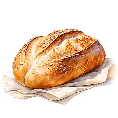 JPG 빵 일러스트 사람없음 갈색 빵집 캉파뉴 국내일러스트 AI일러스트 AI콘텐츠 음식 컬러 상점 파일형식