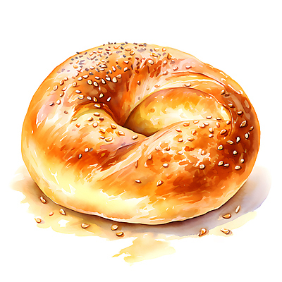JPG 빵 일러스트 사람없음 갈색 빵집 깨 베이글 국내일러스트 AI일러스트 AI콘텐츠 음식 컬러 식재료 상점 조미료 파일형식
