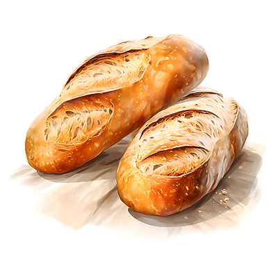 JPG 빵 일러스트 사람없음 갈색 빵집 캉파뉴 국내일러스트 AI일러스트 AI콘텐츠 음식 컬러 상점 파일형식