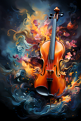 JPG 편집이미지 꽃 포스터 음악 현악기 추상 사람없음 컬러풀 화려 바이올린 디지털합성 결 유화 이미지편집 편집실사 식물 악기 컬러 컨셉 무늬 문화예술 미술 CG 파일형식