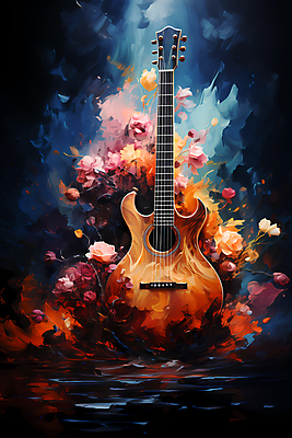 JPG 편집이미지 꽃 포스터 음악 추상 사람없음 컬러풀 기타 화려 디지털합성 결 유화 이미지편집 편집실사 식물 컬러 컨셉 무늬 현악기 문화예술 미술 CG 파일형식