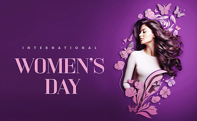 PSD 편집이미지 여자 꽃 나비 추상 나뭇잎 한명 상반신 성인 타이포그라피 눈감음 보라색 페이퍼아트 세계여성의날 평등 성인여자한명만 권리 이미지편집 식물 문자 1 기념일 컬러 곤충 컨셉 잎 무늬 모션 사람 여자한명만 성인여자만 파일형식