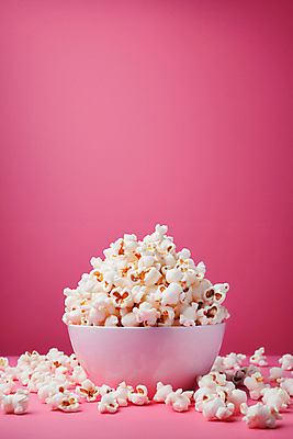 JPG 편집이미지 그릇 분홍색 사람없음 오브젝트 담기 팝콘 편집실사 AI포토 AI콘텐츠 식기 컬러 모션 CG 파일형식